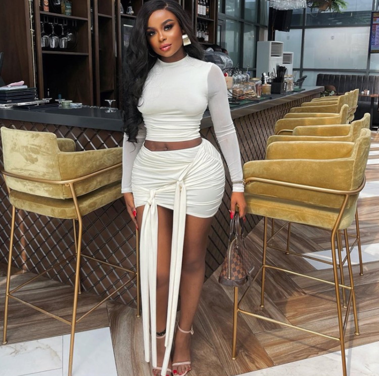 Ribbon skirt set
