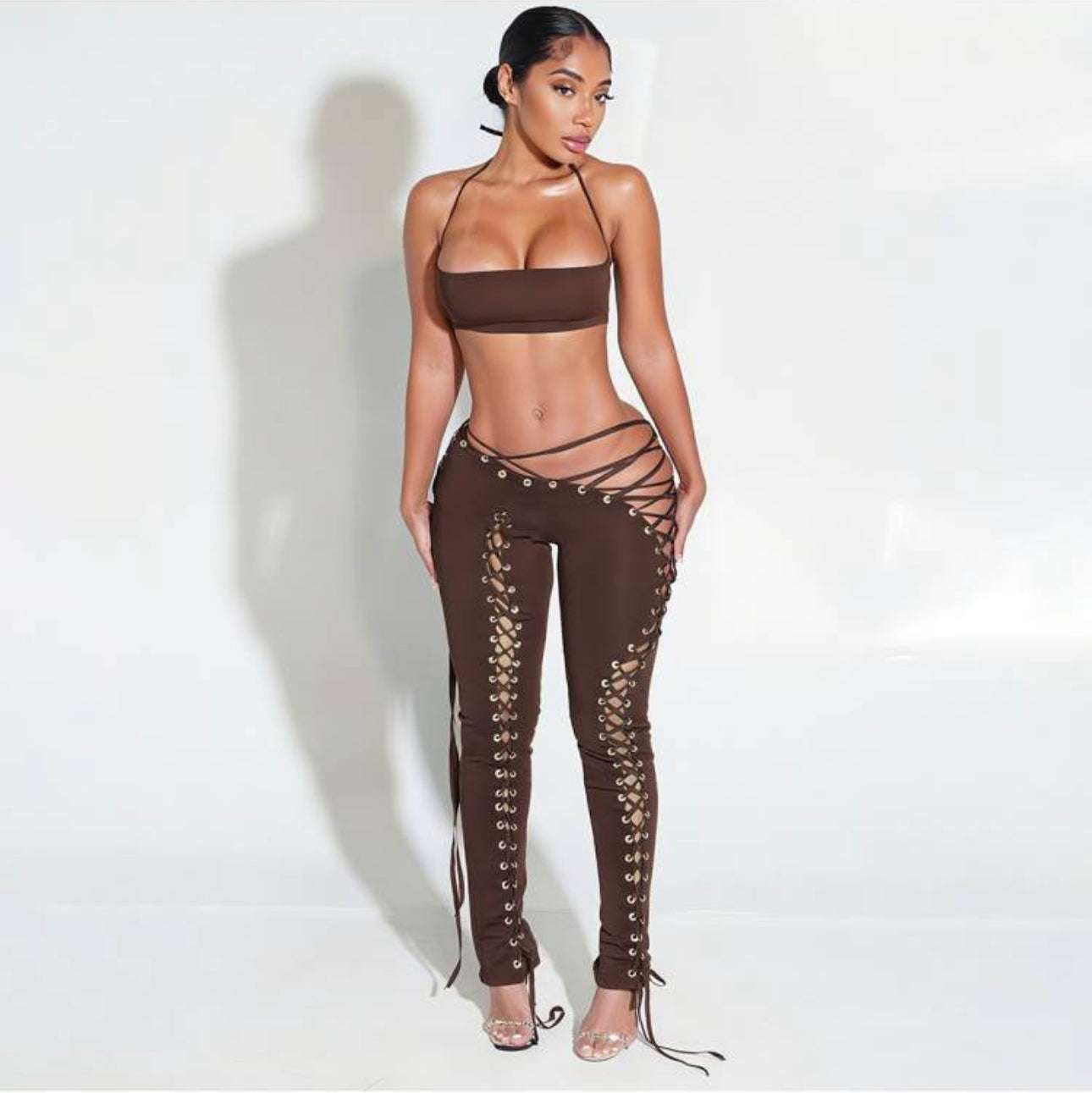 Backless pants set