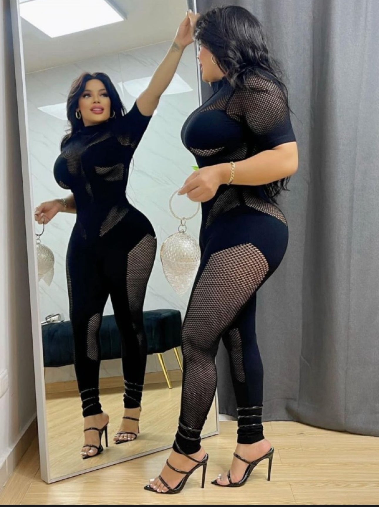 Hollow fitted jumpsuit