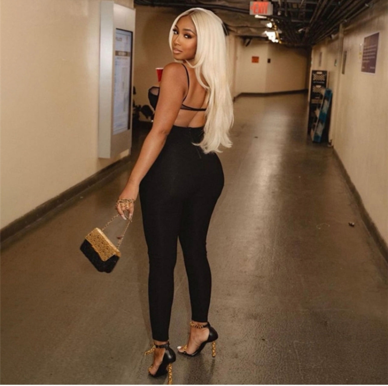 Spaghetti strap jumpsuit